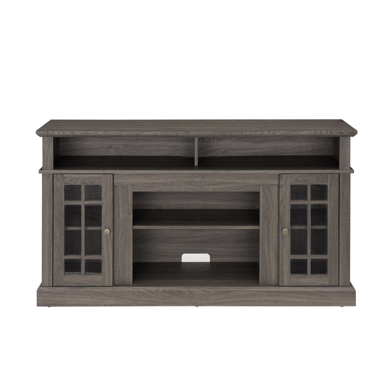JONPONY Classic TV Media Stand Modern Entertainment Console for TV Up to 65" with Open and Closed Storage Space, Espresso