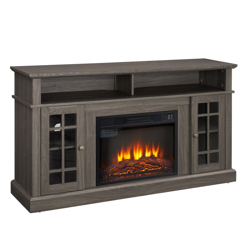 JONPONY Classic TV Media Stand Modern Entertainment Console for TV Up to 65" with Open and Closed Storage Space, Espresso