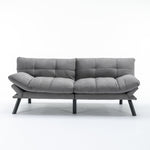 JONPONY Convertible Folding Modern sofa Bed, Sofa Sleeper, Modern Futon for Living Room, Small Space, Apartment Office, Grey