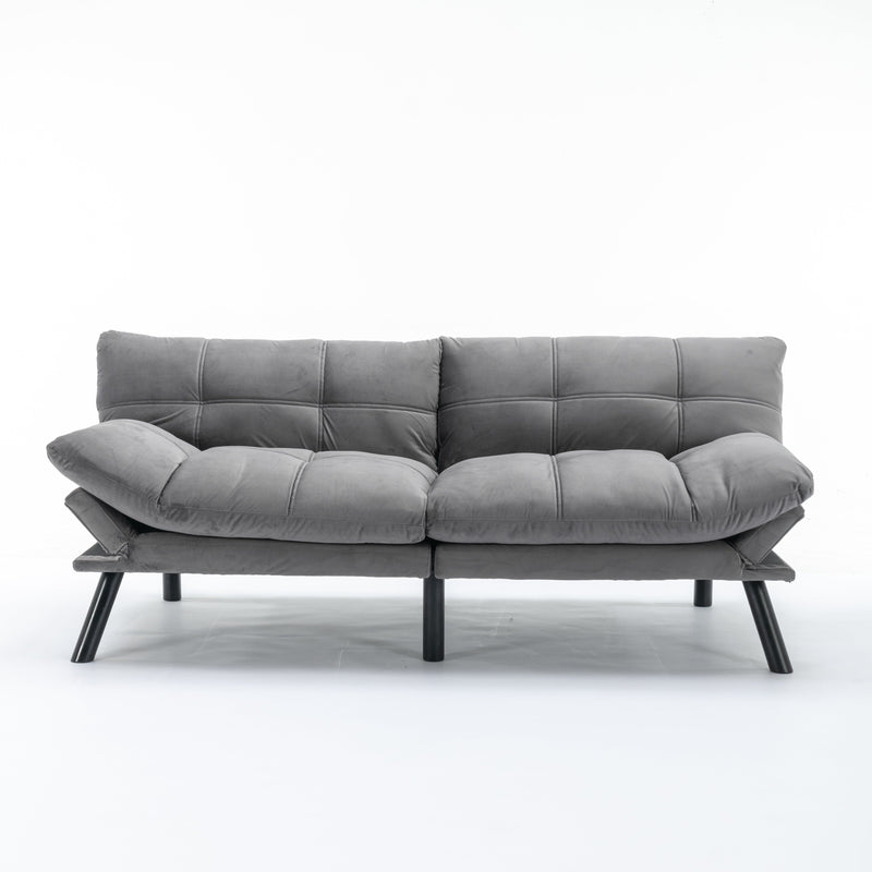 JONPONY Convertible Folding Modern sofa Bed, Sofa Sleeper, Modern Futon for Living Room, Small Space, Apartment Office, Grey