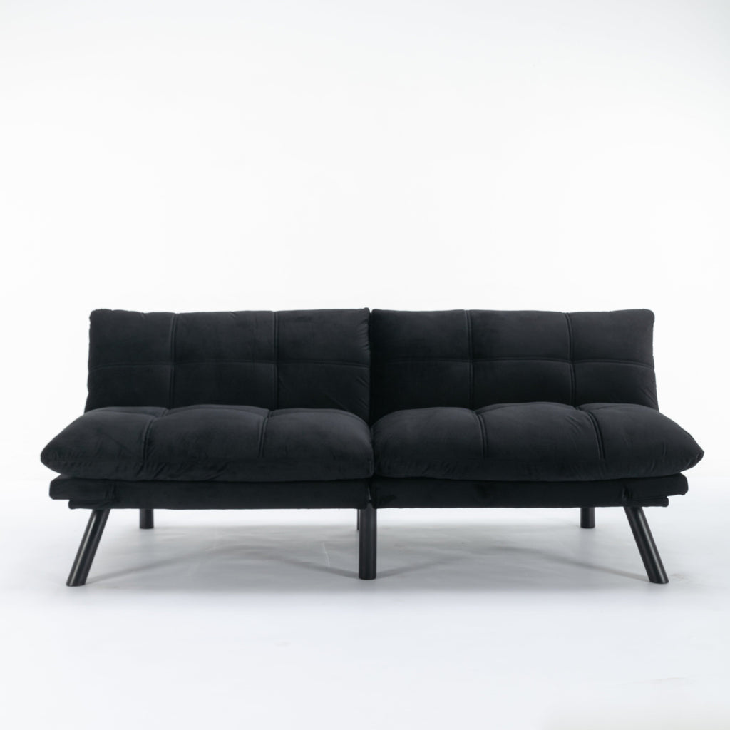 JONPONY Convertible Folding Modern sofa Bed, Sofa Sleeper, Modern Futon for Living Room, Small Space, Apartment Office, Grey