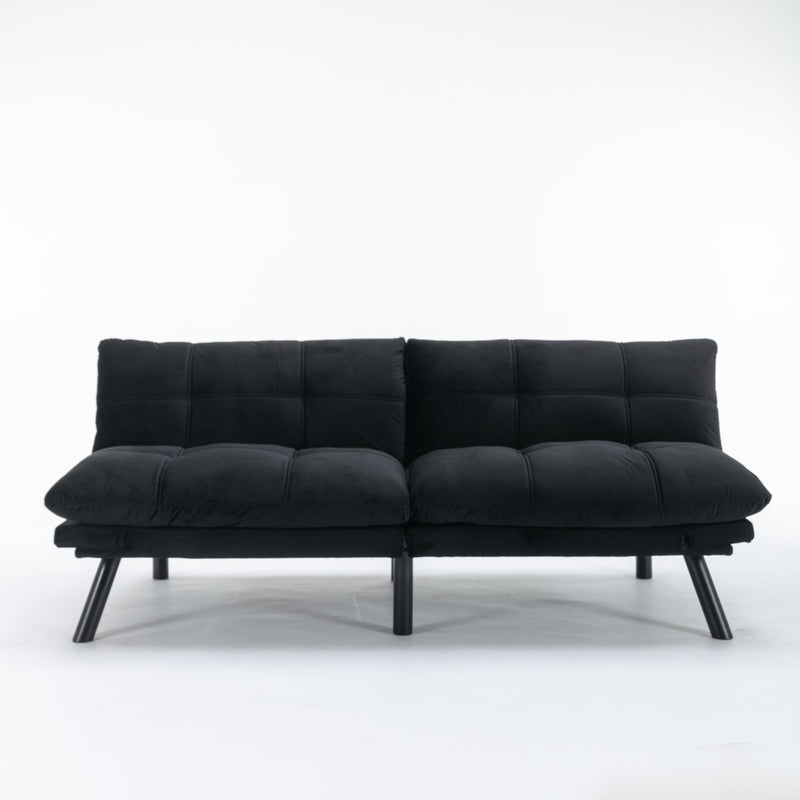 JONPONY Convertible Folding Modern sofa Bed, Sofa Sleeper, Modern Futon for Living Room, Small Space, Apartment Office, Grey