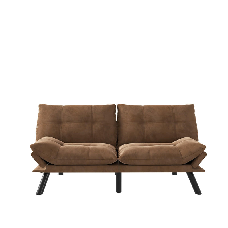 JONPONY Convertible Folding Modern sofa Bed, Sofa Sleeper, Modern Futon for Living Room, Small Space, Apartment Office, Grey