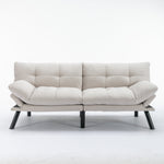 JONPONY Convertible Folding Modern sofa Bed, Sofa Sleeper, Modern Futon for Living Room, Small Space, Apartment Office, Grey