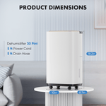 JONPONY Dehumidifier, 2,000 Sq.Ft Coverage, Energy Star Portable Dehumidifier with Drain Hose, Powerful Moisture Removal and Humidity Control for Basement, Bedroom, Bathroom, Large Rooms