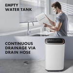 JONPONY Dehumidifier, 2,000 Sq.Ft Coverage, Energy Star Portable Dehumidifier with Drain Hose, Powerful Moisture Removal and Humidity Control for Basement, Bedroom, Bathroom, Large Rooms