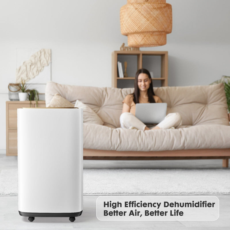 JONPONY Dehumidifier, 2,000 Sq.Ft Coverage, Energy Star Portable Dehumidifier with Drain Hose, Powerful Moisture Removal and Humidity Control for Basement, Bedroom, Bathroom, Large Rooms