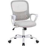 JONPONY Desk Chair,Office Chair with Ergonomic Lumbar Support, Mid-Back Mesh Swivel Rolling Work with Wheels for Home, Office, Bedroom