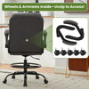 JONPONY Drafting Chair Tall Office Chair for Standing Desk, Ergonomic High Office Chair with Adjustable Foot Ring, Flip-Up Armrests, Lumbar Support for Home office or Drawing Use ,Dark Gray