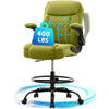 JONPONY Drafting Chair Tall Office Chair for Standing Desk, Ergonomic High Office Chair with Adjustable Foot Ring, Flip-Up Armrests, Lumbar Support for Home office or Drawing Use ,Dark Gray