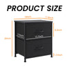 JONPONY Drawer Night Stand, 20" Height Small Bed Side Furniture End Table, Metal Frame and Wood Top, Mini Dresser for Bedroom, Closet, Entryway, College Dorm, Set of 2