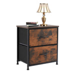 JONPONY Drawer Night Stand, 20" Height Small Bed Side Furniture End Table, Metal Frame and Wood Top, Mini Dresser for Bedroom, Closet, Entryway, College Dorm, Single Pack