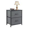 JONPONY Drawer Night Stand, 20" Height Small Bed Side Furniture End Table, Metal Frame and Wood Top, Mini Dresser for Bedroom, Closet, Entryway, College Dorm, Single Pack