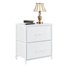 JONPONY Drawer Night Stand, 20" Height Small Bed Side Furniture End Table, Metal Frame and Wood Top, Mini Dresser for Bedroom, Closet, Entryway, College Dorm, Single Pack