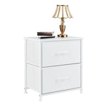 JONPONY Drawer Night Stand, 20" Height Small Bed Side Furniture End Table, Metal Frame and Wood Top, Mini Dresser for Bedroom, Closet, Entryway, College Dorm, Single Pack