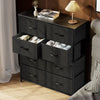 JONPONY Dresser for Bedroom with 8 Drawers, Tall Fabric Storage Tower, Chest of Drawers with Wood Top, Sturdy Steel Frame for Closet, Living Room, Entryway