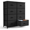 JONPONY Dresser for Bedroom with 8 Drawers, Tall Fabric Storage Tower, Chest of Drawers with Wood Top, Sturdy Steel Frame for Closet, Living Room, Entryway