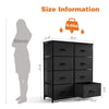 JONPONY Dresser for Bedroom with 8 Drawers, Tall Fabric Storage Tower, Chest of Drawers with Wood Top, Sturdy Steel Frame for Closet, Living Room, Entryway