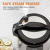 JONPONY Electric Pressure Cooker Stainless Steel Multi Cooker for Rice, Steamer, Yogurt Maker, Slow Cook, Saute, Meat Stew, Cake, Multigrain, Black