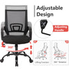 JONPONY Ergonomic Office Chair, Lumbar Support, Adjustable Height with Armrests for Adults
