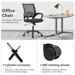 JONPONY Ergonomic Office Chair, Lumbar Support, Adjustable Height with Armrests for Adults