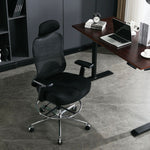 JONPONY Ergonomic Tall Drafting Chair 500Lbs, Mesh Executive Tall Office Chair, High Back Standing Desk Chair with Adjustable Headrest, Back, Arm & Foot Ring