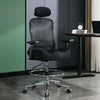 JONPONY Ergonomic Tall Drafting Chair 500Lbs, Mesh Executive Tall Office Chair, High Back Standing Desk Chair with Adjustable Headrest, Back, Arm & Foot Ring