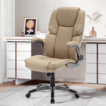 JONPONY High Back Executive Office Chair, Velvet Fabric Office Chair with Wheels, Ergonomic Home Computer Desk Chairs with Padded Flip up Armrests, Lumbar Support Swivel Rolling Chair for Adult