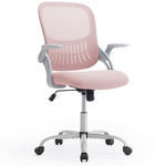 JONPONY High Back Mesh Office Chair with Adjustable Height ,Ergonomic Design Lumbar Support,Flip-up Armrests and Swivel Function for Home Office Gaming Computer Desk (Black)