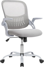 JONPONY High Back Mesh Office Chair with Adjustable Height ,Ergonomic Design Lumbar Support,Flip-up Armrests and Swivel Function for Home Office Gaming Computer Desk (Black)