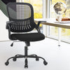 JONPONY High Back Mesh Office Chair with Adjustable Height ,Ergonomic Design Lumbar Support,Flip-up Armrests and Swivel Function for Home Office Gaming Computer Desk (Black)