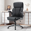 JONPONY High Back Office Chair with Flip up Arms,Rocking Managerial Executive Office Chair with Lumbar Support, Leather Office Computer Desk Chair with Wheels,Swivel Task Chair
