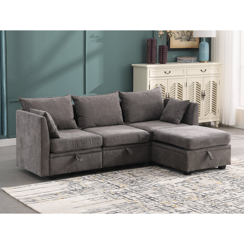 JONPONY Modular Couches and Sofas Sectional with Storage Sectional Sofa L Shaped Sectional Couch with Reversible Chaises