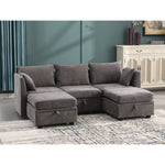 JONPONY Modular Couches and Sofas Sectional with Storage Sectional Sofa L Shaped Sectional Couch with Reversible Chaises