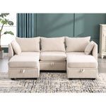 JONPONY Modular Couches and Sofas Sectional with Storage Sectional Sofa L Shaped Sectional Couch with Reversible Chaises