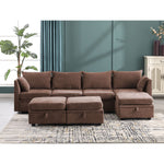 JONPONY Modular Couches and Sofas Sectional with Storage Sectional Sofa L Shaped Sectional Couch with Reversible Chaises