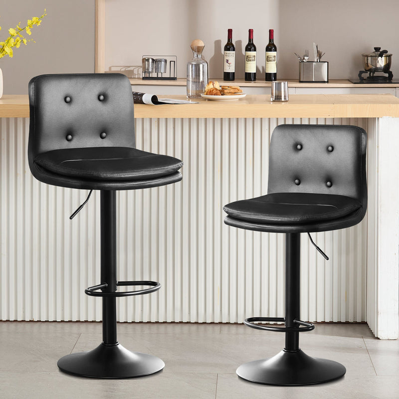 JONPONY Kitchen Bar Stools set of 2/4/6, Modern Adjustable Armless Swivel Counter Stools for Home and Kitchen Counter