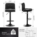 JONPONY Kitchen Bar Stools set of 2/4/6, Modern Adjustable Armless Swivel Counter Stools for Home and Kitchen Counter