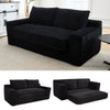 JONPONY Loveseat Sofa Bed with Memory Foam & Steel Frame - No Assembly,Corduroy Fabric - Compact Couch for Small Spaces, Apartments, Home Office & Bedroom