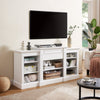 JONPONY Media Console Table with Large Storage Cabinet, Modern TV Media Entertaionment Stand, White