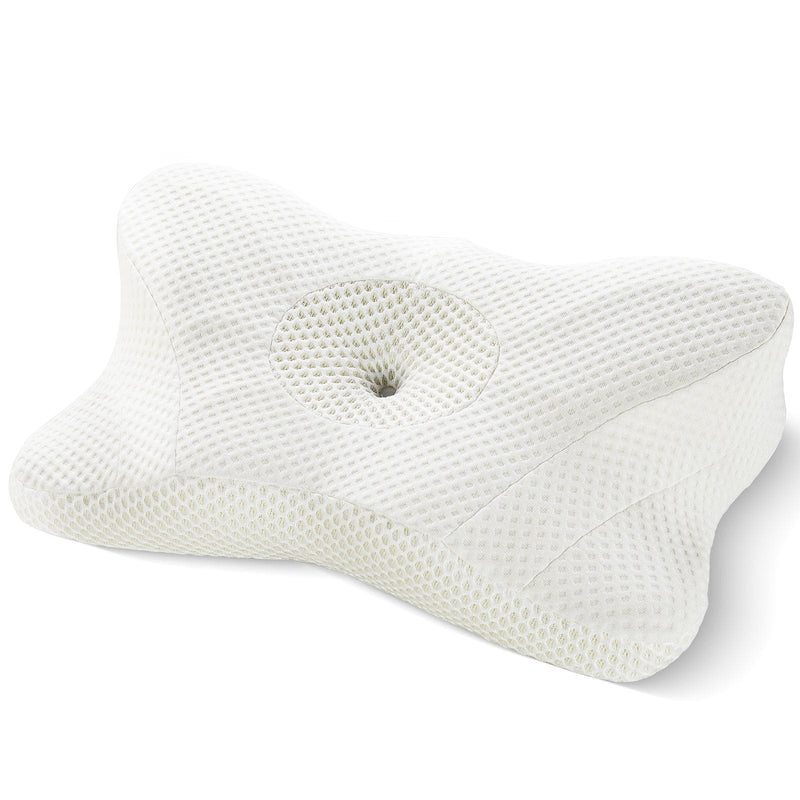JONPONY Memory Foam Cervical Neck Pillow, Ergonomic Contour Design for Neck & Shoulder Pain Relief, Breathable