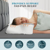JONPONY Memory Foam Cervical Neck Pillow, Ergonomic Contour Design for Neck & Shoulder Pain Relief, Breathable