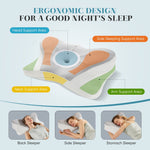 JONPONY Memory Foam Cervical Neck Pillow, Ergonomic Contour Design for Neck & Shoulder Pain Relief, Breathable