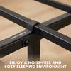 JONPONY Metal Bed Frame with Headboard & Footboard, 800LBS Mattress Foundation, Sturdy Noise-Free Slats, No Box Spring Needed, Easy Assembly, Rust Brown