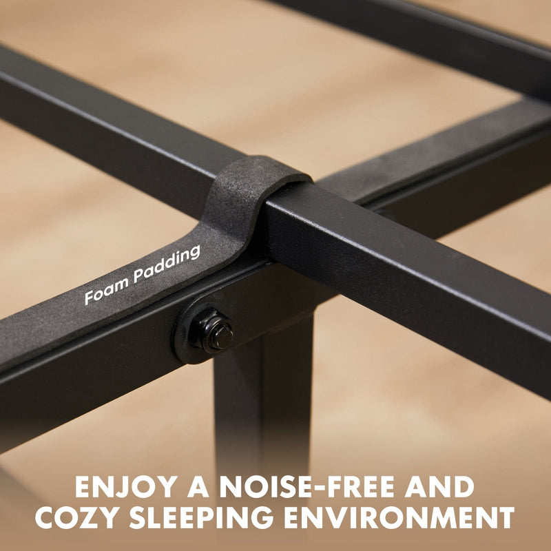 JONPONY Metal Bed Frame with Headboard & Footboard, 800LBS Mattress Foundation, Sturdy Noise-Free Slats, No Box Spring Needed, Easy Assembly, Rust Brown
