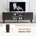 JONPONY Modern TV Stand for 55 60 Inch TV, Mid Century Entertainment Center with Storage Cabinets, Media Console for Living Room, Bedroom, Office