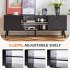 JONPONY Modern TV Stand for 55 60 Inch TV, Mid Century Entertainment Center with Storage Cabinets, Media Console for Living Room, Bedroom, Office