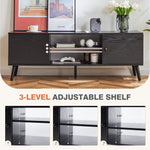 JONPONY Modern TV Stand for 55 60 Inch TV, Mid Century Entertainment Center with Storage Cabinets, Media Console for Living Room, Bedroom, Office