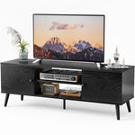 JONPONY Modern TV Stand for 55 60 Inch TV, Mid Century Entertainment Center with Storage Cabinets, Media Console for Living Room, Bedroom, Office