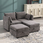 JONPONY Modular Couches and Sofas Sectional with Storage Sectional Sofa L Shaped Sectional Couch with Reversible Chaises